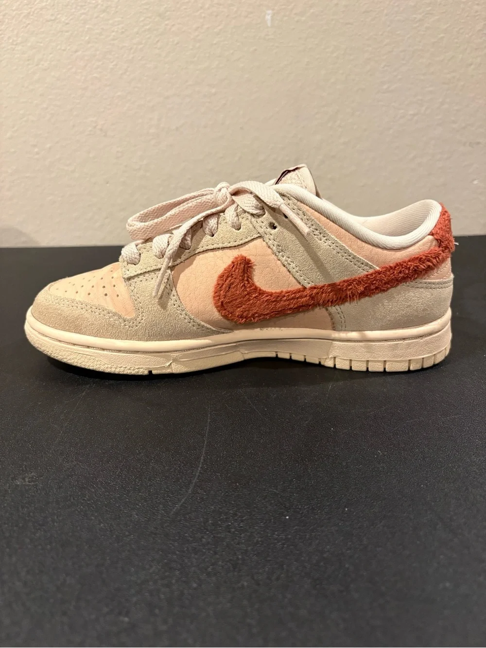 Nike Dunk Low DZ4706-200 Pink Leather Terry Cloth Womens Size 5 Youth 3.5Y - Picture 5 of 9
